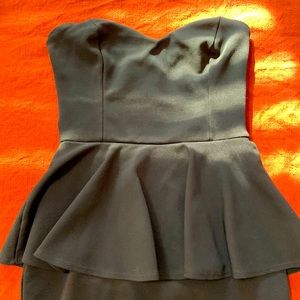 Strapless mini dress